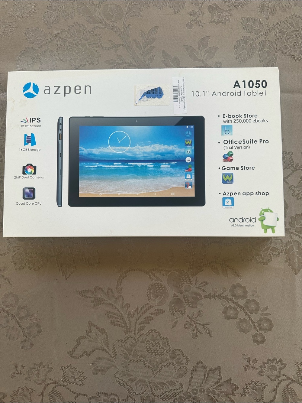 Azpen A1050 10.1" Android Tablet — Black